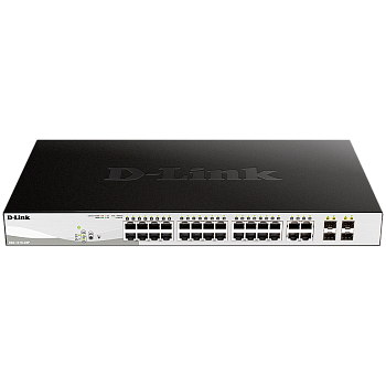 D-Link DGS-1210-28P/FL1A Коммутатор/ DGS-1210-28P/FL Managed L2 Switch 24x1000Base-T PoE, 4xCombo 10