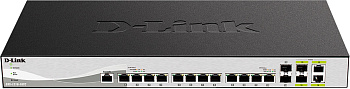 D-Link DXS-1210-16TC/A3A Коммутатор/ DXS-1210-16TC Smart L2+ Switch 12x10GBase-T, 2x10GBase-X SFP+, 
