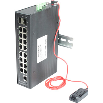 OSNOVO SW-81602/ILS(Port 90W 600W) Коммутатор/ OSNOVO Промышленный L2+ HiPoE гигабитный коммутатор с
