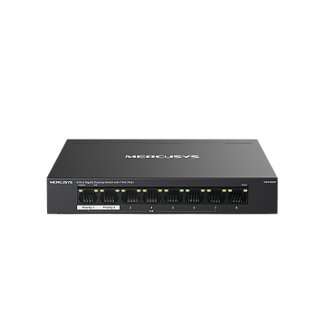 Mercusys MS108GP Коммутатор/ 8-Port Gigabit Desktop Switch with 7-Port PoE+ PORT: 7? Gigabit PoE+ Po