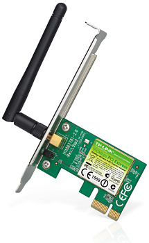 TP-Link TL-WN781ND Адаптер Wi-Fi/ 150Mbps Wireless N PCI Express Adapter, Atheros, 1T1R, 2.4GHz, 802
