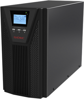 Онлайн ИБП ДКС серии Small Tower, 2000 ВА/1800 Вт, 1/1, 4xSchuko, EPO, USB, RS-232, RJ45, 6x7Ач