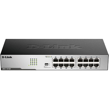 D-Link DGS-1016D/I1A Коммутатор/ DGS-1016D/I Unmanaged Switch 16x1000Base-T, Surge 1KV, metal case