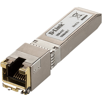 D-Link 410T/A1A Трансивер/ 410T SFP+ Transceiver, 10GBase-T, RJ45, 80M