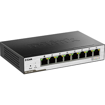 D-Link DGS-1100-08PD/B1B Коммутатор/ DGS-1100-08PD EasySmart L2 Switch 7х1000Base-T, 1x1000Base-T PD