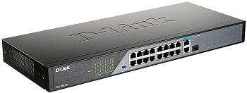 D-Link DSS-100E-18P/A1A Коммутатор/ DSS-100E-18P Unmanaged Surveillance Switch 16x100Base-TX PoE, 1x