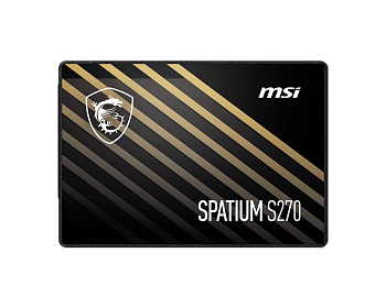 MSI SSD SPATIUM S270, 960GB, 2.5" 7mm, SATA3, 3D TLC, R/W 500/450, IOPs 55 000/80 000, TBW 500, DWPD