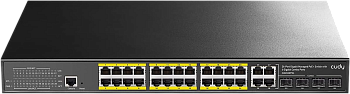 Cudy GS2028PS4-400W Коммутатор/ 24-Port Layer 2 Managed Gigabit PoE+ Switch with 4 Gigabit Combo Por