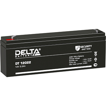 Батарея DELTA серия DT, DT 12022, напряжение 12В, емкость 2.2Ач (разряд 20 часов),  макс. ток разряд