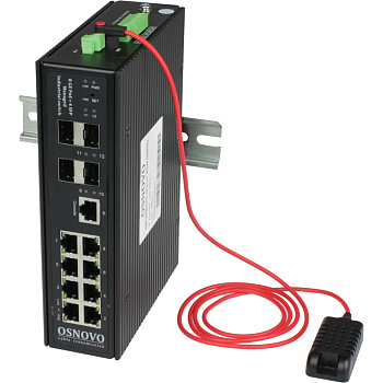 OSNOVO SW-80804/ILS(port 90W 300W) Коммутатор/ OSNOVO Промышленный гигабитный L2+ коммутатор HiPoE н